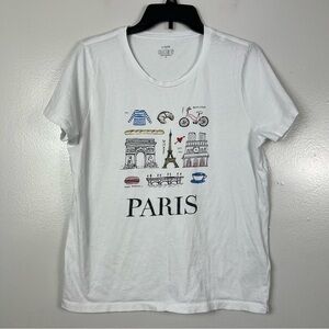 J Crew Paris theme Collectors tee with nostalgic vibes